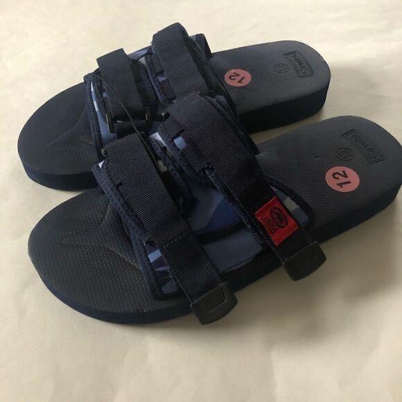 Ecko Slides Sandals Mens 12 Navy - Picture 1 of 4